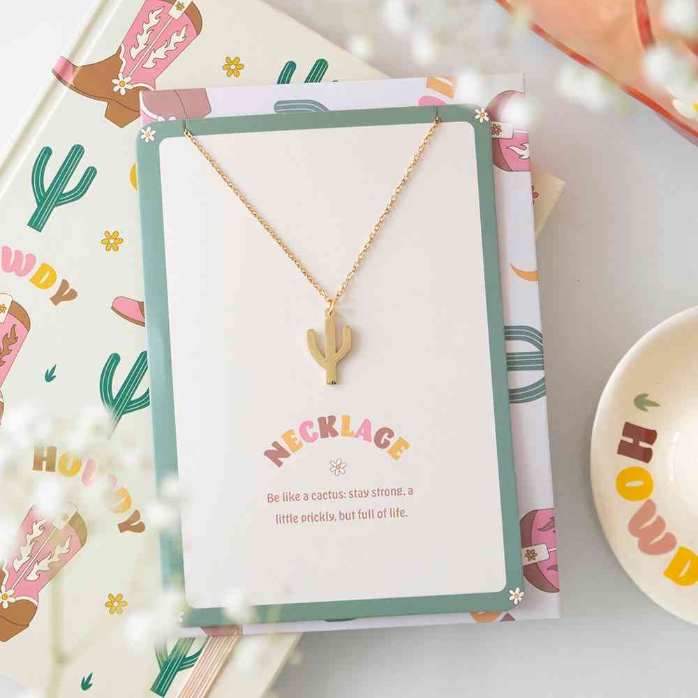 Something Different - Cactus Kaart met ketting - Multicolours